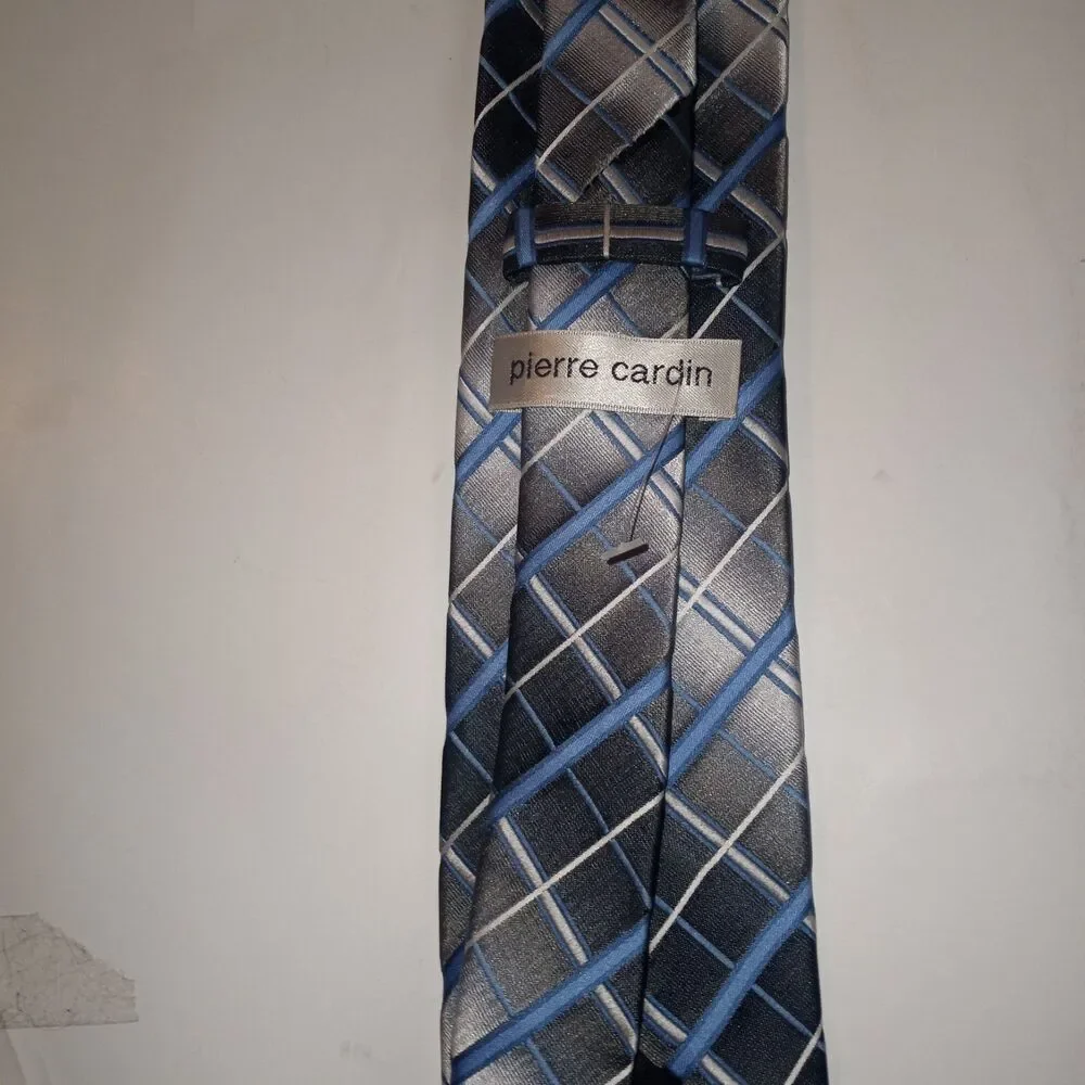 Pierre Cardin Men's Ties 2 Piece Set, 1 Polyester Tie & 1 Silk Tie